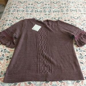 NWT Ruffle sleeve summer sweater